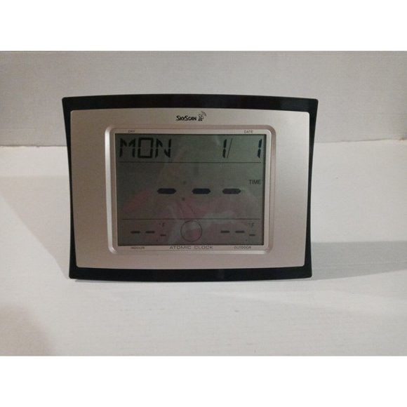 SkyScan Atomic Clock Digital Temperature and Weather Wireless 88800 - Picture 1 of 13
